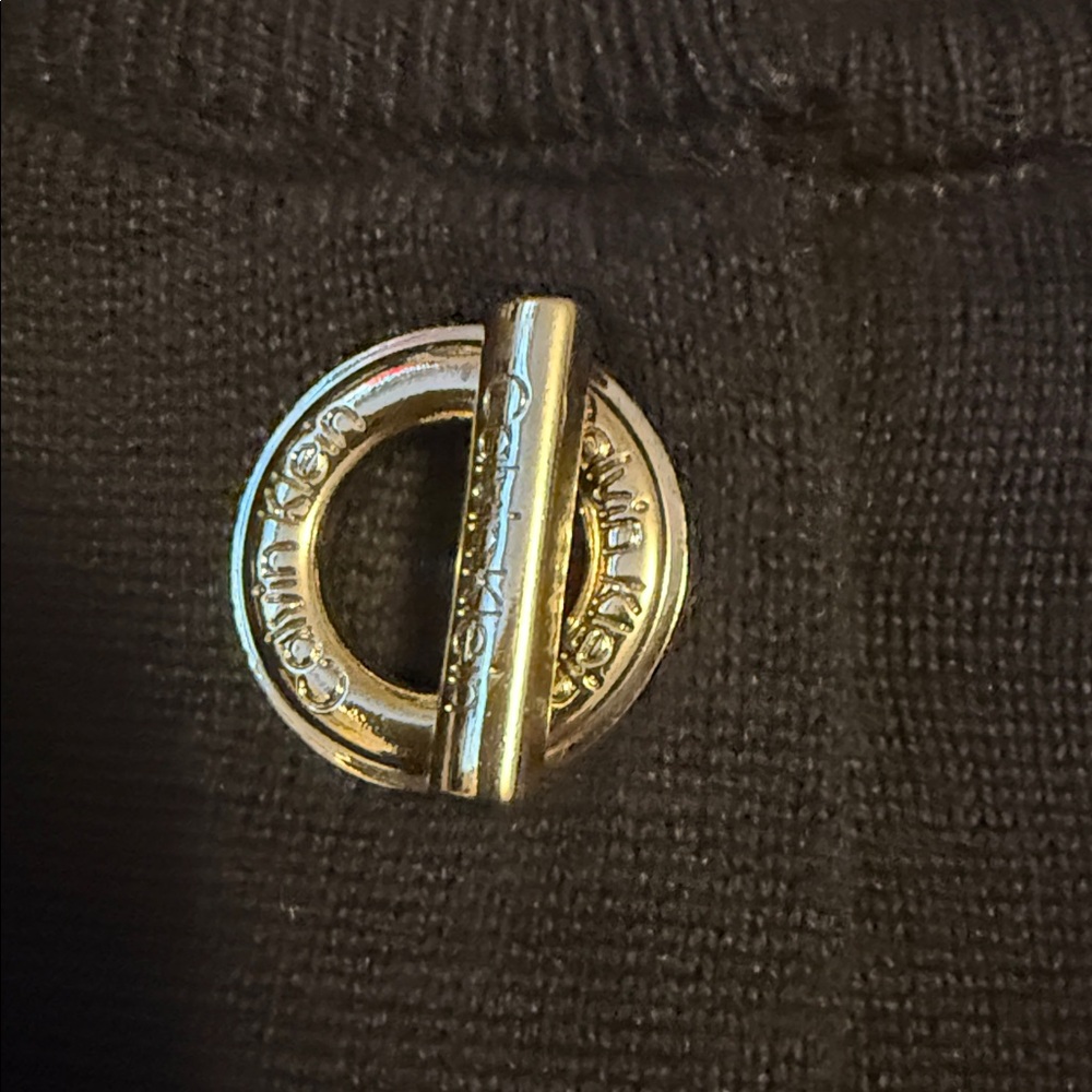 Calvin Klein Black Cardigan Sweater Toggle Closures Very Beautiful and Classic - Picture 3 of 6